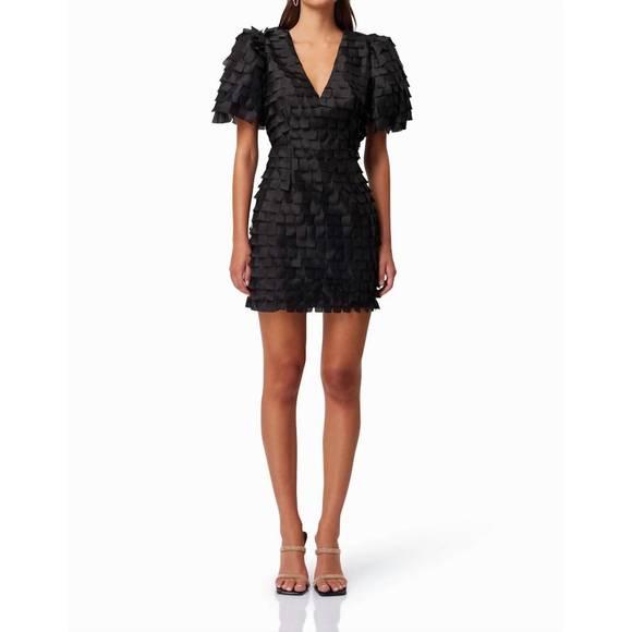 Elliatt | Dresses | New Elliatt Hailey Textured 3d Mini Dress In Black |  Poshmark